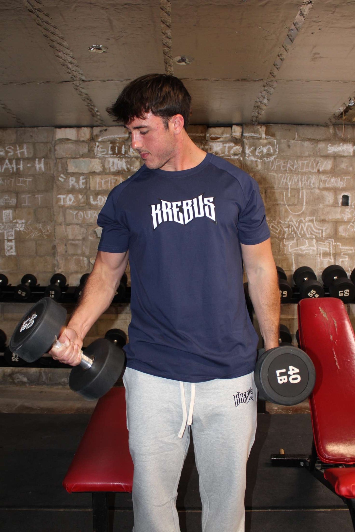 Navy Krebus Performance Tee
